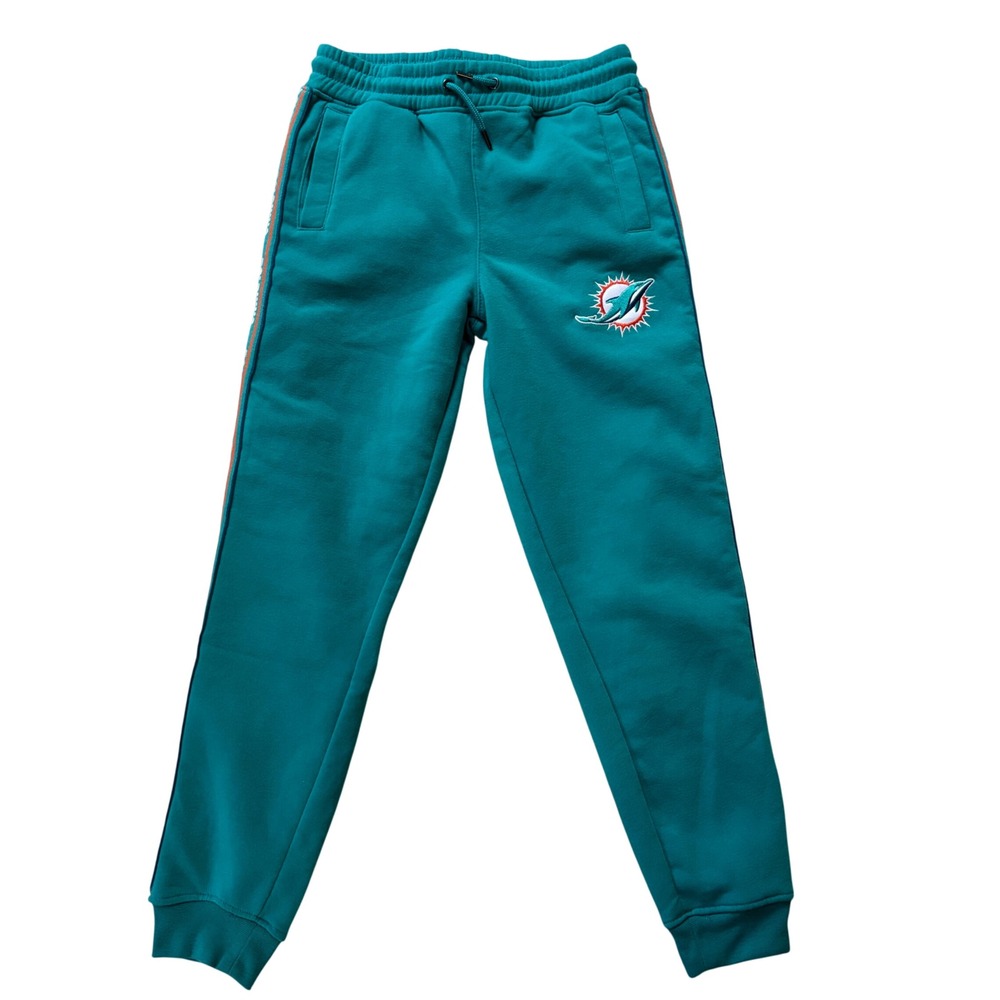 Miami Dolphins NFL Sweatpants Youth L 14-16 Teal Joggers Y2K Retro Gameday